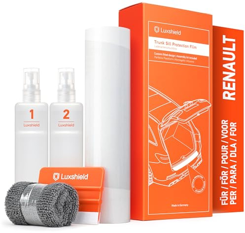 Luxshield stötfångar skyddsfilm för Renault Scénic 4 (IV) J9 I 2016-2023 - Stötfångarskydd, bil, lasttröskel, repskydd, lackskyddsfilm - transparent glansig
