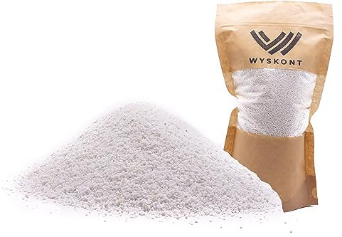 WYSKONT Dolomit-sand för akvarium 5 kg – akvarium naturligt substrat och dekoration – lämplig för Malawi och Tanganyika-biotyper – säker för levande organismer – vit korn 1–1,5 mm
