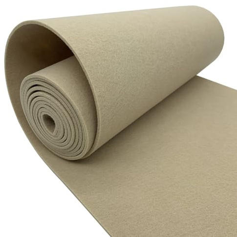 aufodara Rotolo di feltro da 30 cm x 250 cm x 3 mm, in feltro di poliestere, per la conservazione fai da te, in feltro, patchwork, cucito, artigianato, decorazione (beige)