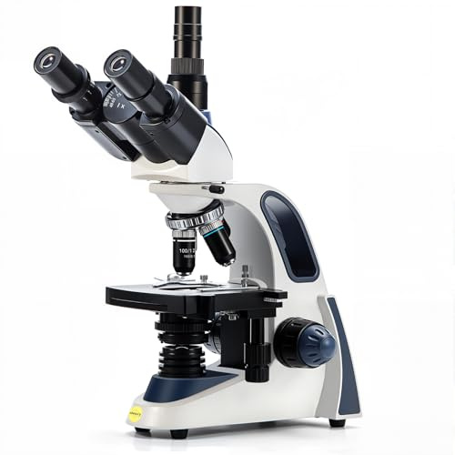 SWIFT SW380T Microscope à lumière trinoculaire 40 x 2500 x grossissement - Tête de Pot - Microscope de Laboratoire pour la Recherche avec oculaire WF10X/25X - Mise au Point Ultra précise