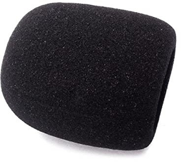 LOLIPPYY Microphone Windscreen Noir Bonnet Mousse Micro Professionnel Épais Pare-vent Mic Shield Pour Micros Portables Protection Anti-pop Pour Enregistrement Et Chant