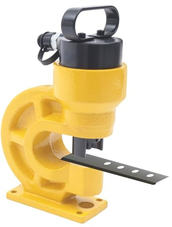 Hydraulic Puncher, 31 Ton Professional Hydraulic Hole Punch Tool with 4 Dies, 95mm Throat Depth, Punching Machine for L-Type and H-Type Busbars