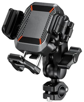 Navigationsfäste Motorcykeltelefonhållare Med Vibrationsdämpare Mobiltelefonhållare Cykel Scooter ATV Navigation Srand För 5.4-7.2 Mobiltelefon Navigeringsfäste(M33-C6)