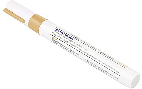 Jwthee Marcador de pintura para neumáticos blanco, bolígrafo de pintura para neumáticos para letras de neumáticos de coche, bolígrafos de pintura de punta ancha, bolígrafo para (Gold)
