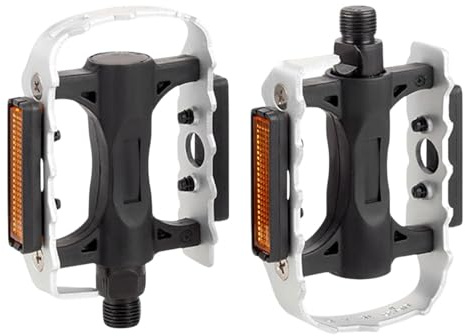 Racercykelpedal – cykelplattform tillverkad av aluminiumlegering, fotstöd med reflekterande ränder, hållbara cykeltillbehör | Racercykelpedal