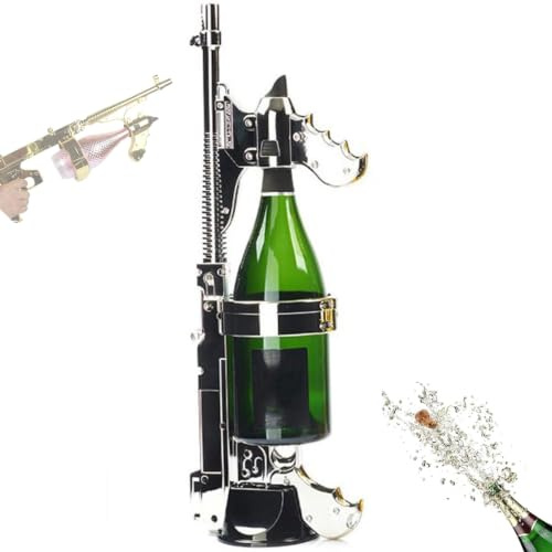 Champagnespraypistol, Justerbar Vin- Och ölskjutare För 750 Ml Till 1,5 L | Med Vinhållare, Enkel Enhandsanvändning, Perfekt för att Skapa en Fantastisk Atmosfär vid Bröllop, Barer och Fester(B)