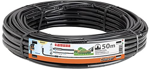 Claber 90357 Tubo Gocciolante Polietilene 1/2, Nero, 50 m