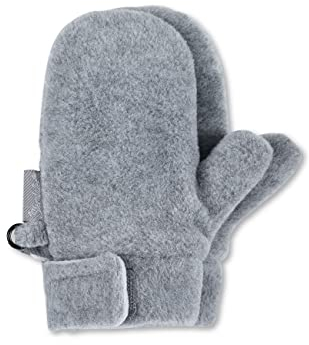 Sterntaler Fäustling mit Daumen, aus Microfleece mit Klettverschluss, gefüttert - unisex Accessoires für Babys & Kleinkinder - weich, warm und bequem, langlebig - silber melange, Gr. 2
