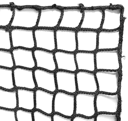 Aoneky Red de Barrera para Fútbol - 3×3/4.5/6/9/12M, Red para Detener Balones, Cuerda de Poliéster 2,5 mm, Malla 10×10 cm, Red de Protección Deportiva Multiusos para Exterior Interior, Negro (4,5×6M)