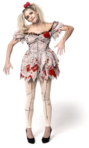 Spooktacular Creations Vuxna kvinnor läskig voodoo docka klänning kostym för halloween klä upp fest, cosplay roll som spelar tema party