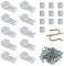 JINTANG Sofa Feder Clips,Sofa Feder Reparatur Ersatzset,Möbel Federset zur um Möbel schnell und kostengünstig zu reparieren（10*Käfigklemme,10*Sofa-Federklemme,42*Schneidschraube）Silber