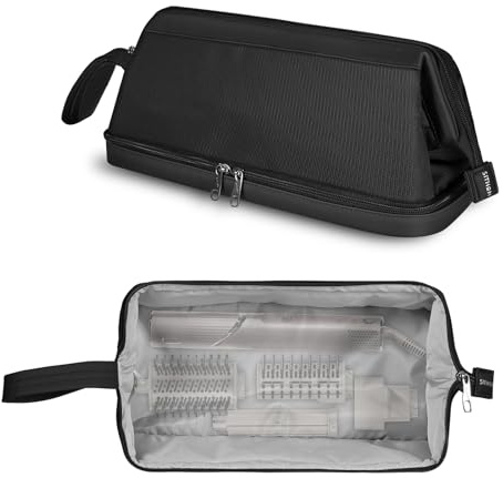 SITHON Custodia da Viaggio Compatibile con Dyson Airwrap Styler/Asciugacapelli Dyson Supersonic/Shark HD430 Flexstyle, Borsa Organizer Resistente all'Acqua con Ampia Apertura (Solo Borsa) (Nero)