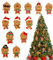 Ornamento Pan Zenzero Natale 12 Pezzi, Omino Pan di Zenzero Natale Addobbi Natalizie Gingerbread Ciondoli con Cordino, Uomo Natalizio Ornamenti Decorazione per Albero di Festa la Casa Decorazioni
