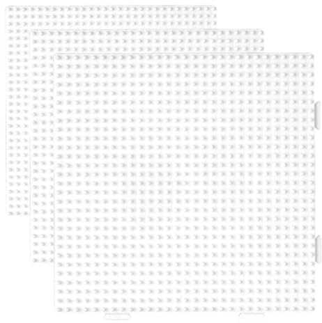 Hama - 234 - Loisir Créatif - Midi Plaque - Carrée Assemblable Blanche (Lot de 3)