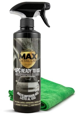 MAX DETAIL-LAB - APC Nettoyant Voiture Universel Tout en Un, Lavage Sans Eau Intérieur et Extérieur, Entretien Complet pour Garniture, Moteur, Jantes, Kit Detailing Professionnel Auto Moto 500ml