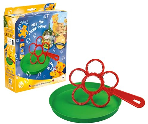 PUSTEFIX Blasring Set Flower Power I Seifenblasen Kinder Set I Spiel & Bubble Spaß bei Kinderparty & Geburtstag