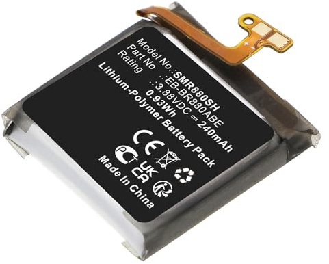 CELLONIC, Akku für Smartwatch & Fitness Armband kompatibel mit Samsung Galaxy Watch 4 (40mm), Galaxy Watch 4 Classic (42mm), SM-R880 (240mAh, 3.88V) Ersatzakku EB-BR880ABE