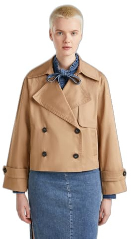 United Colors of Benetton Giubbino 2rgcdw034 Veste, Marron, 38 Femmes