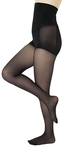 MANA MANA Collants De Compression Pour Femmes - Compression Et Mise En Forme Légères, Contrôle Du Ventre Et Lifting Des Fesses - Parfaits Pour Toutes Les Occasions, Nero, L/XL