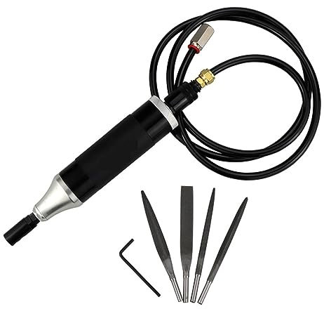 Druckluft Karosseriesäge, Gerade pneumatische Sägen, Luftfeilen-Werkzeug, hin- und hergehende Feilen, 5 mm/10 mm Hub, einstellbare Geschwindigkeit, Polier-Luftschneidezubehör(AF26)