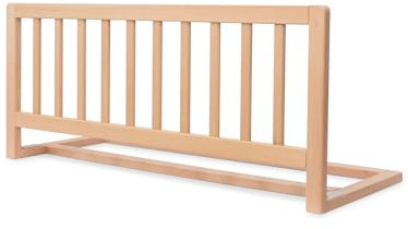 Ehrenkind® Rausfallschutz Bettgitter für Kinder | Massivholz Buche | Bettschutzgitter für Kleinkinder & Babys | Werkzeuglose Montage | Höhenverstellbar | Natürlich & Sicher | 90cm Natur