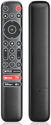 Ersättande bakgrundsbelyst fjärrkontroll för TCL Google Smart TV, RC813 kompatibel med TCL QM8/QM7/S5/S4/S3/Q7/Q6/Q5 4K UHD HDR LED QLED QD-MiniLED Full-HD Smart-TV-apparater (med knappar som lyser