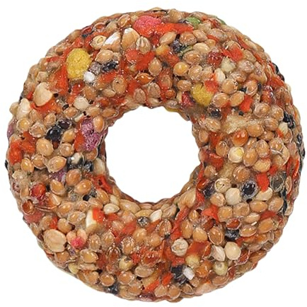 Perkeet Snack Donut - tugga till kärlek, spannmålsleksak brödkassett | Pumbergar berikande tillbehör, kanariefågel träningsgodis, spelförsörjning för mat, träning
