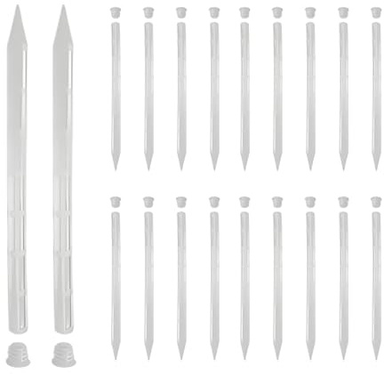 tulahkomen Lot de 20 aérateurs de terreau pour pots de fleurs - Aérateur de terreau de 24 cm - Les pointes empêchent l'excès d'arrosage - Bâtons pour l'herbe, le jardin, l'extérieur, la cour, les
