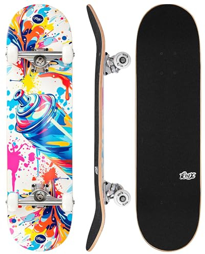 KMX Skateboard Complet Débutant à Graphismes Cool + Outil de Skate