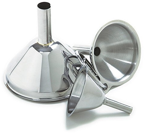 Norpro Stainless Steel Funnels, Set of 3, Silver