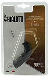 Bialetti 0800217 Blister 1 Manico Brikka 2 Tazze, plastica, Nero, 19 x 2 x 12,5 cm