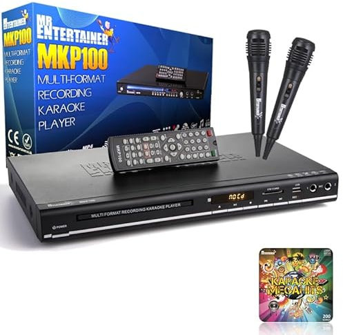 Mr Entertainer MKP100 CDG DVD MP3G Karaoke Machine Player. HDMI/Record/Rip/USB. 200 Songs