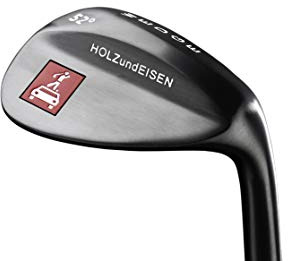 HOLZundEISEN Unisex – Erwachsene OLZundEISEN Golfschläger Pitching Wedge (Black Edition) (LH) -Original Crossgolf Equipment (NEU), schwarz matt, 90,8