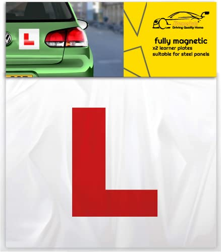 Xtremeauto Fully Magnetic Car L-Plates Red L Plate 2 Pack for Car Magnetic Extra Thick Strong Learner Plates, No Melting No Blow off Easy to Move without Scratching Painting off
