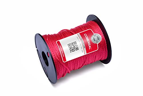 COMENSAL® Cordón Trenzado de Propileno 100m - Cuerda de Albañil - Grosor 1,7mm - Cordel Guía de Albañil - Cuerda Duradera - Made in EU