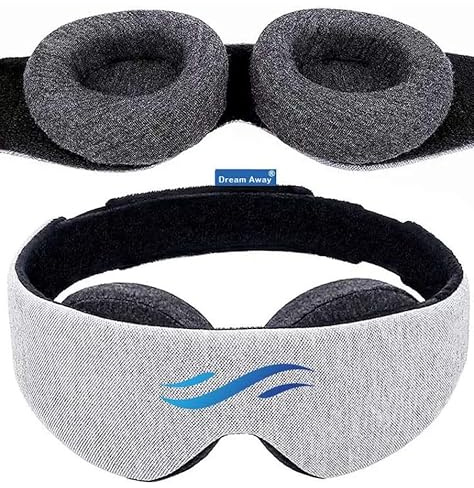 Sleep Mask - Sömnskydd 100% Mörker - Noll ögontryck - Justerbara ögonkoppar - Sömnmask för djupare vila