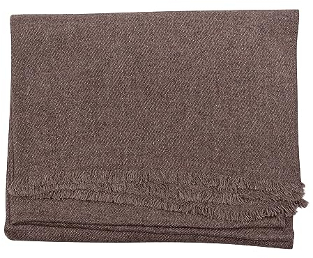 yanopurna Unisex-Schal – Handgewebte Stola aus 100% Kaschmirwolle – Warmer Schal für Damen und Herren – Hergestellt in Nepal