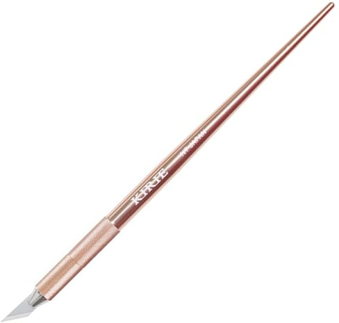 NT Cutter KIRIE Luxury Milled Aluminum Precision Art Knife, Dia 6mm thin-shaft, 7.3g light weight, Lower Center of Gravity, Pink Gold, 1 ea. (DK1P-PG)