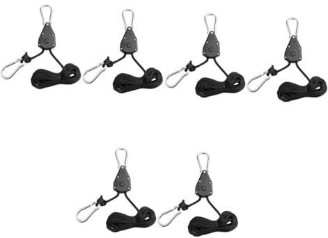 BESPORTBLE 6 Pièces longe à crochet de levage hamecon drop shot crochet plafond lampe de culture suspendue à des cordes lampes de culture de plantes crochets pour accrocher cordon tente Nylon