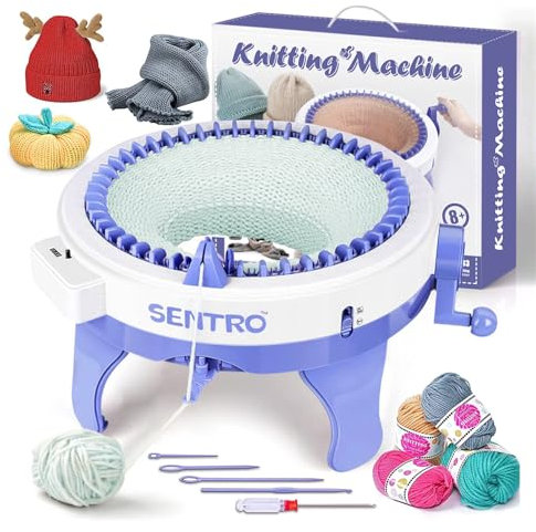 SENTRO 48-Nadel-Strickmaschine, vielseitige Rundstrickmaschine für Erwachsene, perfekt für Häkel- und Strickprojekte, ideal für Anfänger und Experten