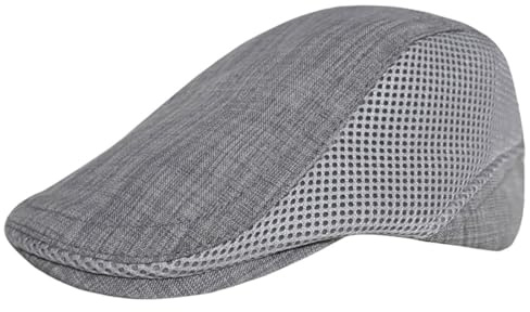 KeepSa Gorra Plana de Cáñamo Puro para Hombre Estilo Vintage Gatsby Boina