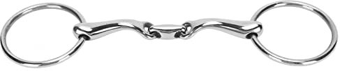 Trensengebisse für Pferde, Edelstahl-Pferdemaulgebiss, Pferdegebisse, Gebissschutz für Pferde, Flexible Verbindung, Polierte O-Ring-Pferdegebisse für das Pferderenntraining