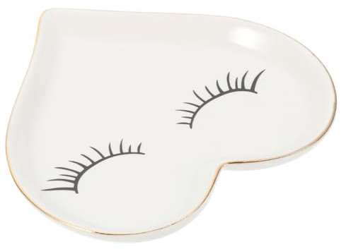 Beaupretty Plateau De Rangement Céramique Assiette à Bijoux Décorative Présentoir Pour Bijoux Et Clés
