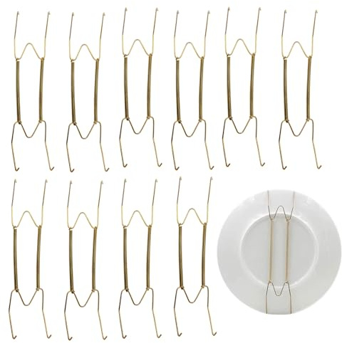 ZHAOYCSH Lot de 10 Crochets Muraux Invisibles en Acier Inoxydable 10 Pouces,Support Invisible pour Plaques Décoratives, Cadres et Œuvres d'Art - Système d'Accrochage Sans Trace avec Protection Murale