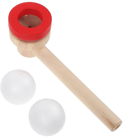 ibasenice Pelota Flotante y Soplador De Burbujas De Madera Juguete Interactivo para Niño Niña y Actividades Deportivas Al Aire