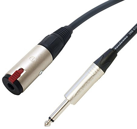 Tour Grade Van Damme SPEAKER Mono Jack Extension Socket Lead 2x1.5mm Conductor Size. AMP CAB Cable (1m)