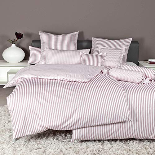 Janine 3912 Mako Seidensatin Wendebettwäsche modernclassic 155x220 cm + 80x80 cm kreiderose