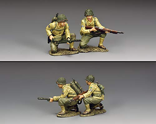 King & Country Toy Soldiers D Day DD324 U.S. Army Ranger Flame Thrower Team 1:30 Scale Pewter
