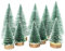 TheStriven 10 PCS Mini Albero di Natale Artificiale Mini Albero di Natale Artificiale con Base Legno Pino Natale Sisal Spazzola per Bottiglia Mini Snow Frost Alberi Piccolo Albero di Natale