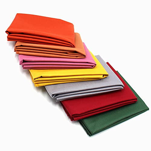 VmG-Store Bomullstyg, set, 148 cm, bredd 100 % bomull, 3,5 m, tygpaket, lapptäcke, sömnad, gör-det-själv, metervara, färgset, tyger för kläder, dekoration, hantverk (7, färgglad 2)